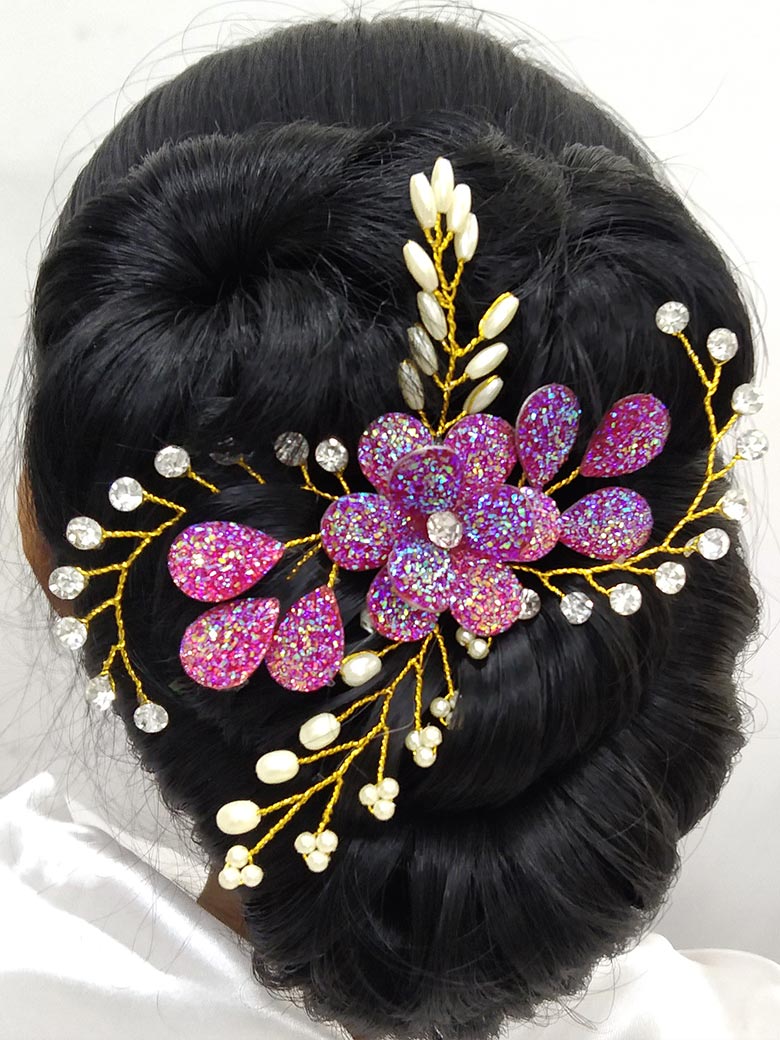 Stylish Gold Plated Women Hair Brooch Comb For Party – Dilutee India